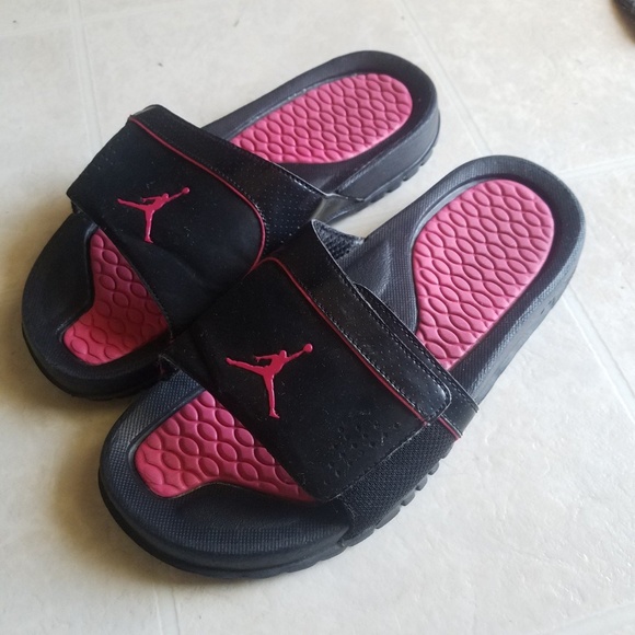 pink jordan sandals